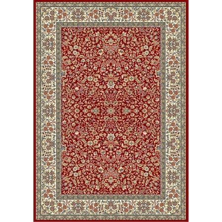 Dynamic Rugs Ancient Garden 5 ft. 3 in. x 7 ft. 7 in. 57078-1414 Rug - Red/Ivory AN69570781414